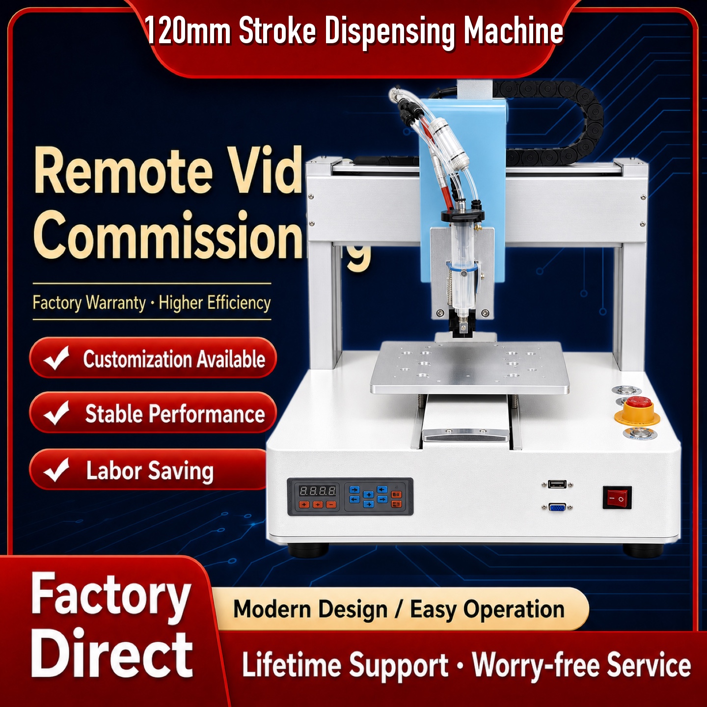 Compact 3-Axis Fluid Dispensing Robot