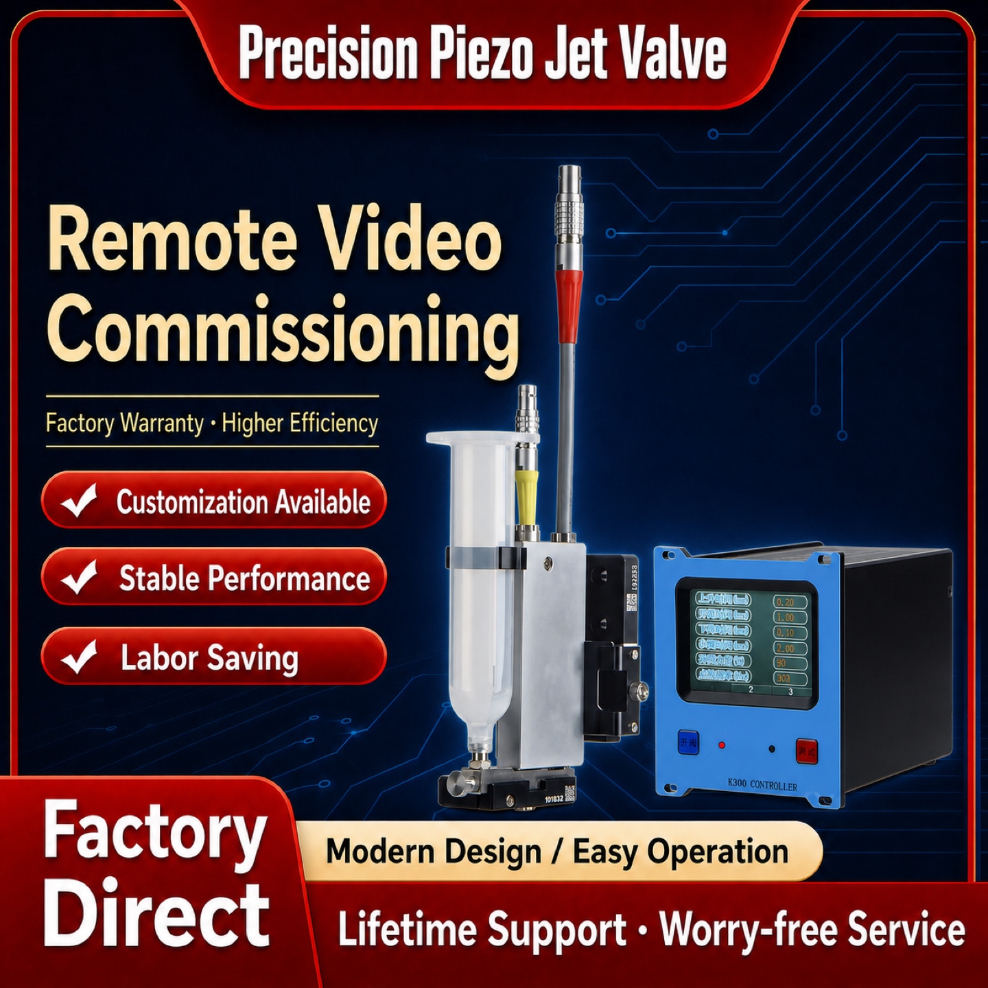 Piezoelectric Jet Valve for Cold Adhesives