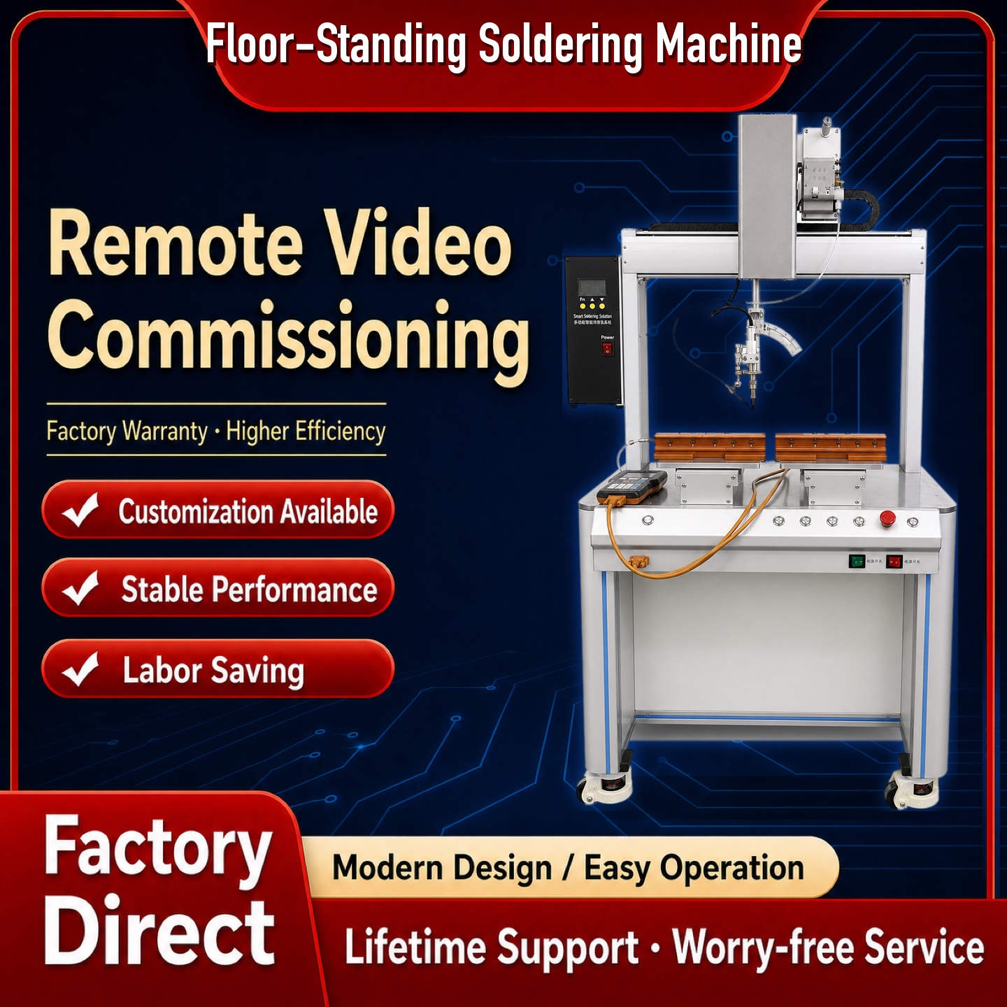 Floor-Standing Robotic Soldering System
